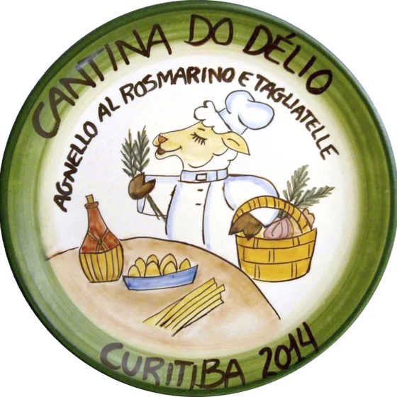 Cerâmica da Boa Lembrança de 2014: Agnello al Rosmarino e Tagliatelle