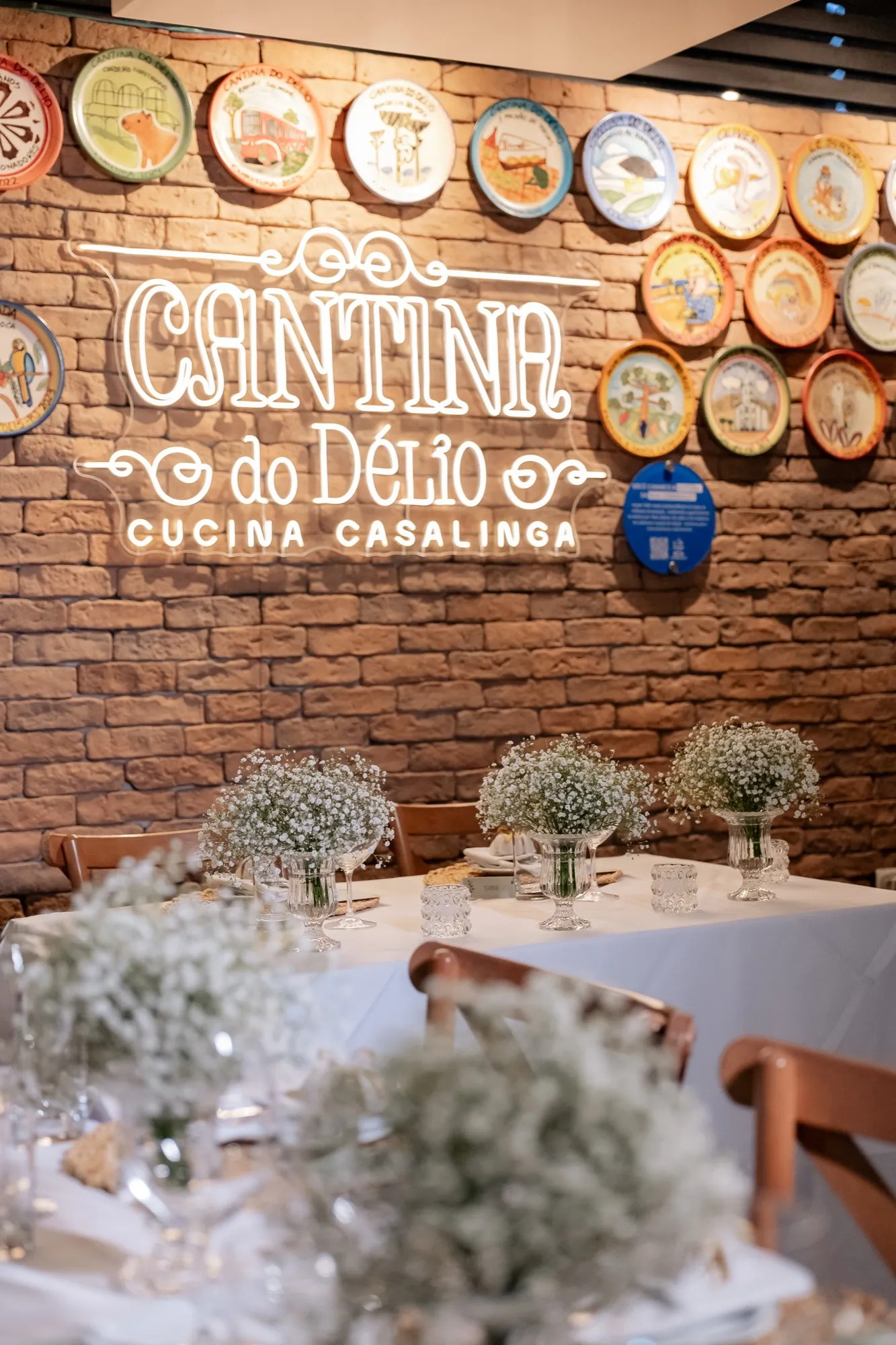 Salão do Batel preparado para um casamento