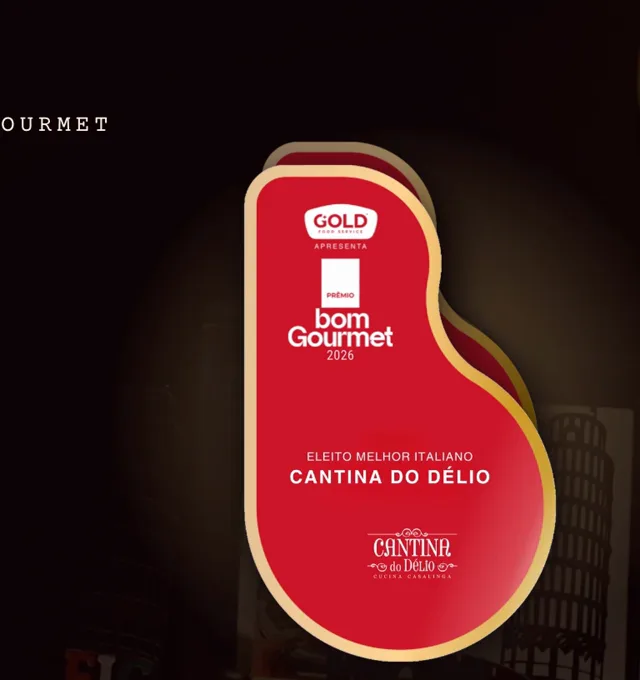 Placa do Prêmio Bom Gourmet de Melhor restaurante italiano
